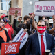 Supporters of U.S. president Donald Trump hold signs and chant slogans during a protest outside the Philadelphia Convention center as votes continue to be counted following the 2020 U.S. presidential election on November 5, 2020 in Philadelphia, Pennsylvania.